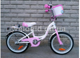 Детский велосипед Novatrack Butterfly 16" Бело-розовый